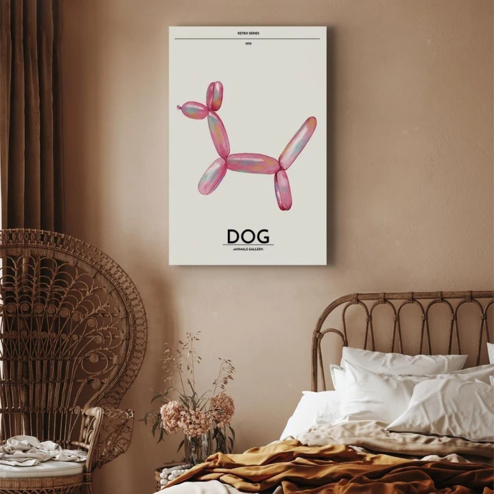 Obraz - Holo-Dog - Kolorowy pies w stylu retro