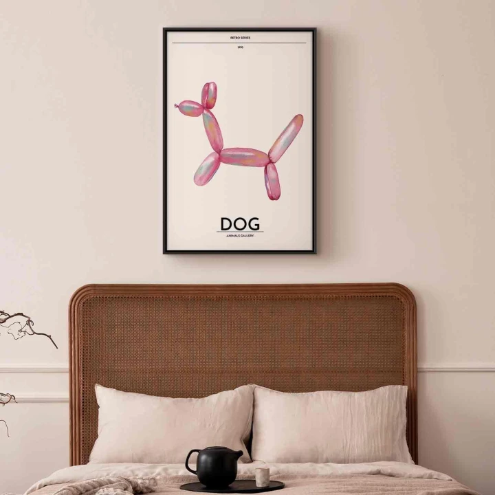 Obraz - Holo-Dog - Kolorowy pies w stylu retro