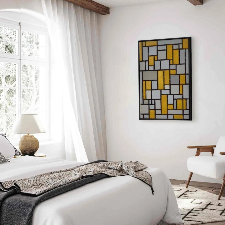 Obraz - Piet Mondrian – Kompozycja z siatką 1