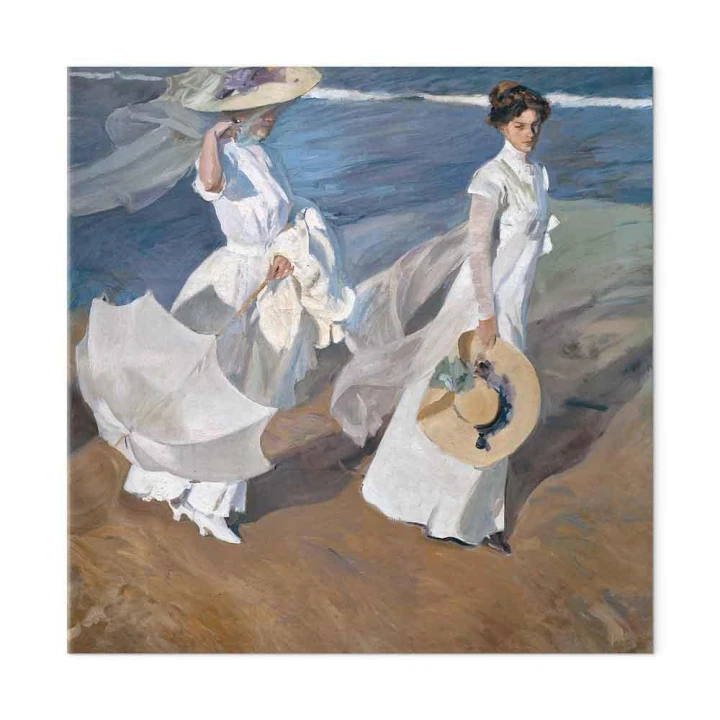 Obraz - Joaquín Sorolla y Bastida – Spacer wzdłuż brzegu morza
