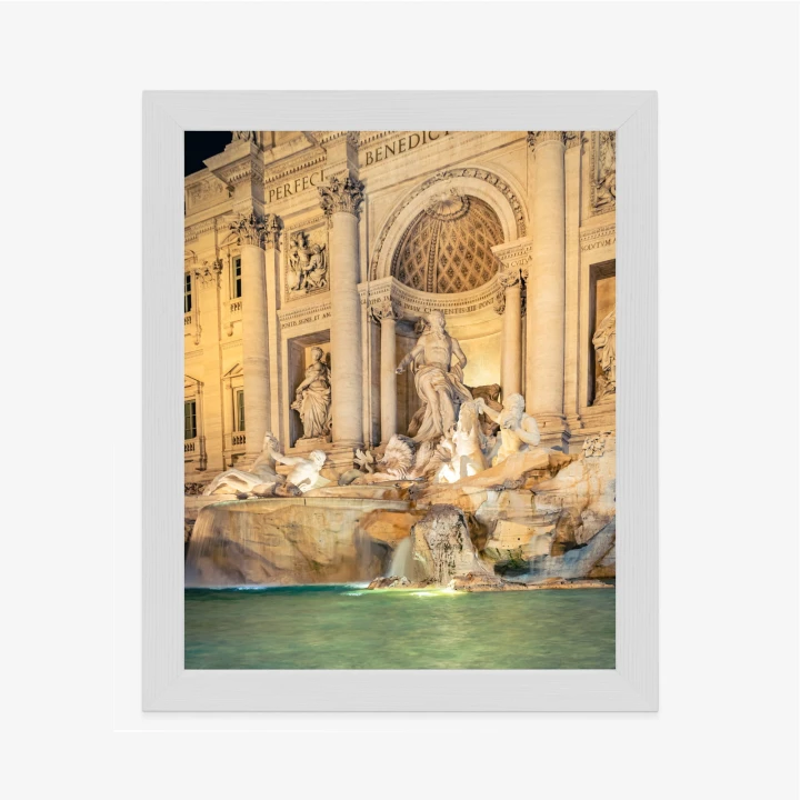 Plakat Fontanna Di Trevi W Rzymie Nocą