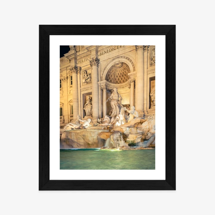 Plakat Fontanna Di Trevi W Rzymie Nocą