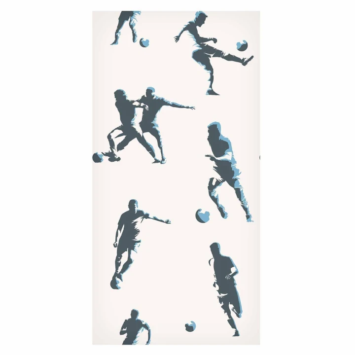 Tapeta - Futbolowe Postacie - Akcja i ruch w sylwetkach na jasnym tle