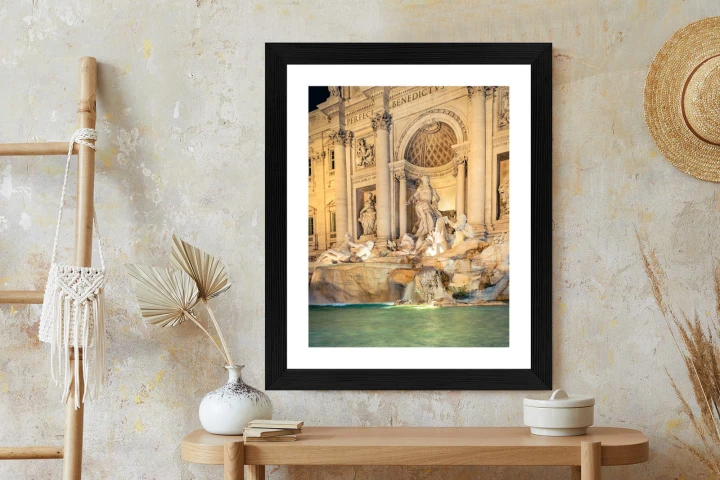 Plakat Fontanna Di Trevi W Rzymie Nocą