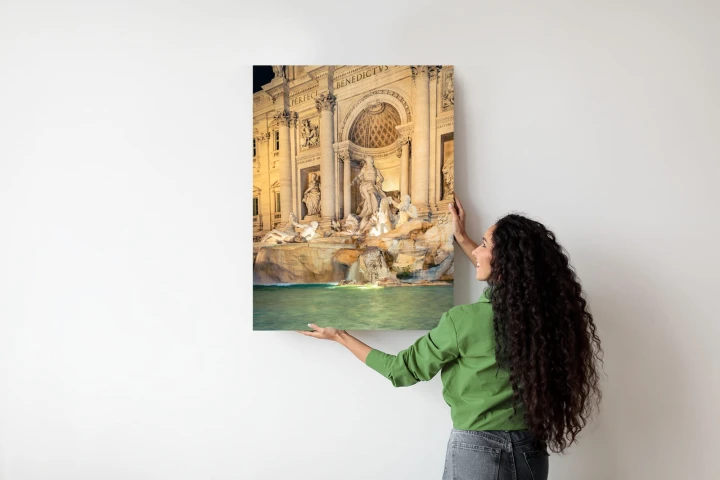 Plakat Fontanna Di Trevi W Rzymie Nocą