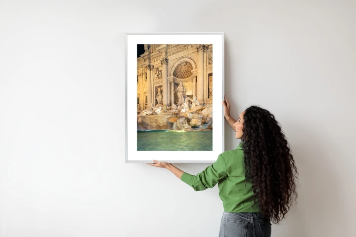 Plakat Fontanna Di Trevi W Rzymie Nocą