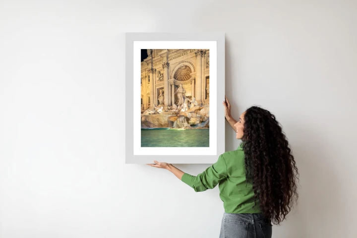 Plakat Fontanna Di Trevi W Rzymie Nocą