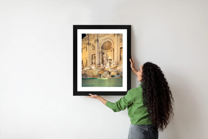 Plakat Fontanna Di Trevi W Rzymie Nocą