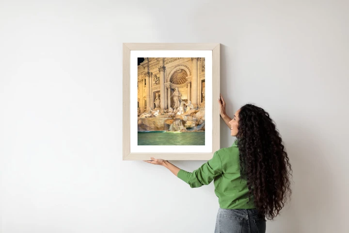 Plakat Fontanna Di Trevi W Rzymie Nocą