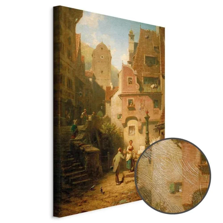 Obraz - Carl Spitzweg – Życzliwy prezentujący kwiaty