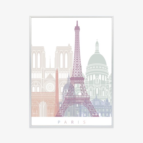 Plakat Paryż - Grafika Pastelowa