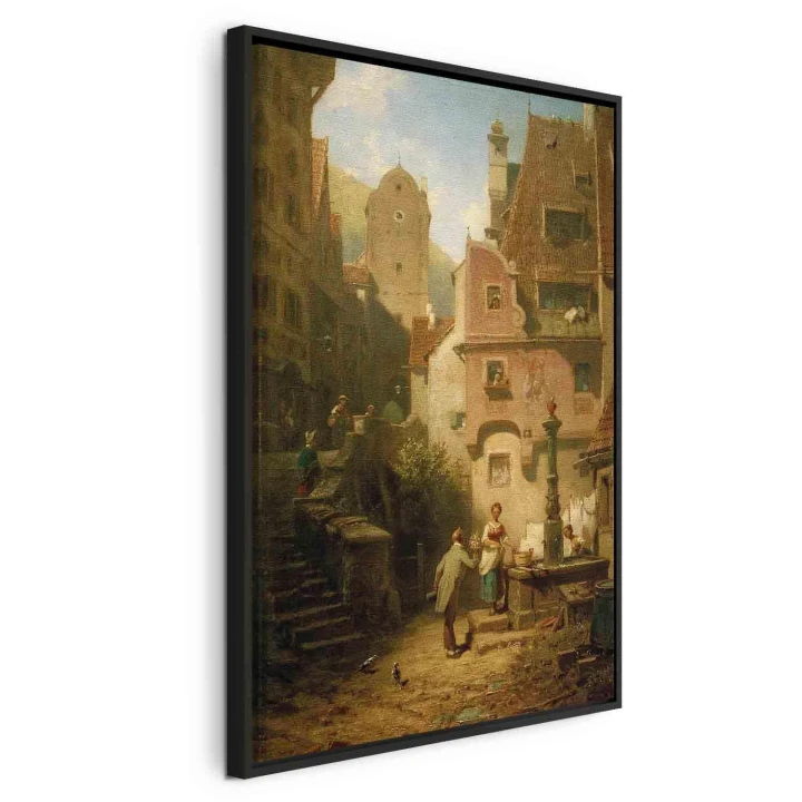 Obraz - Carl Spitzweg – Życzliwy prezentujący kwiaty