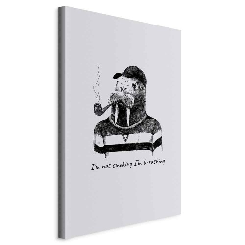 Obraz - I'm not smoking I'm breathing (1-częściowy) pionowy