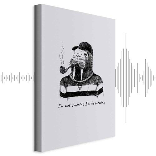Obraz - I'm not smoking I'm breathing (1-częściowy) pionowy