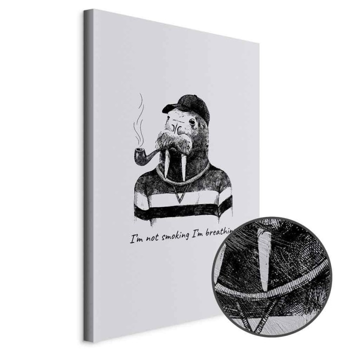 Obraz - I'm not smoking I'm breathing (1-częściowy) pionowy