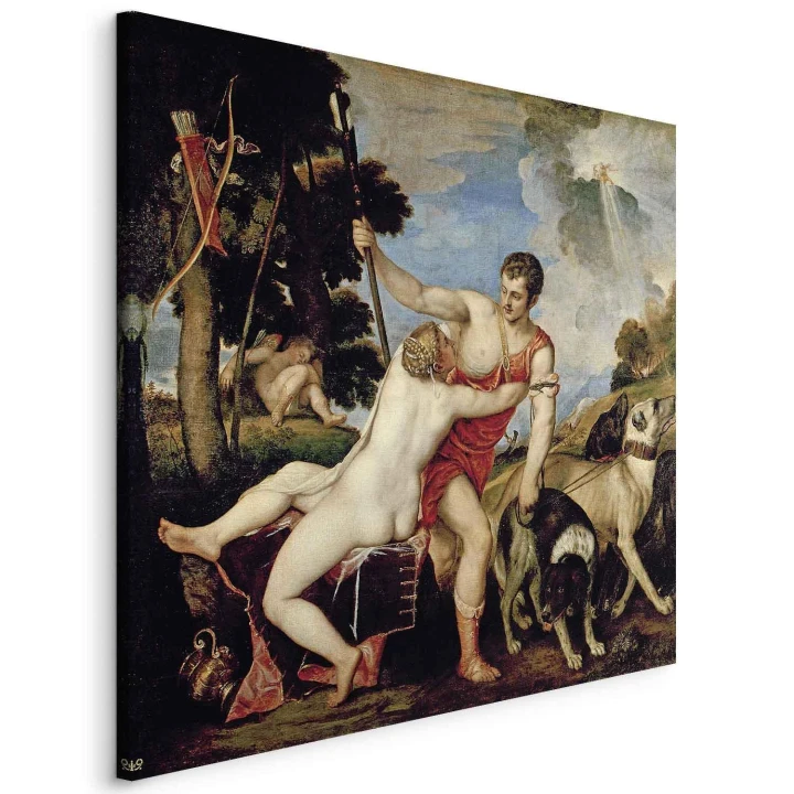 Obraz - Tycjan – Wenus i Adonis