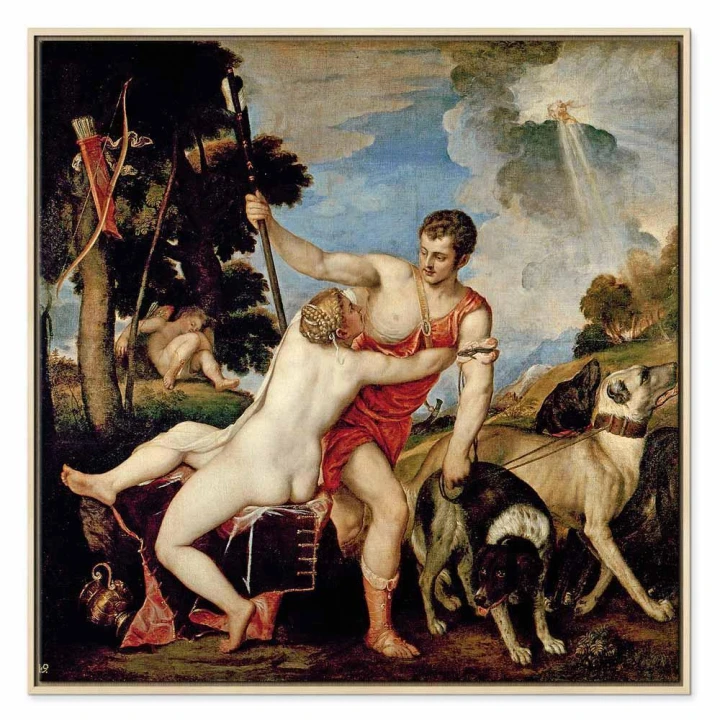 Obraz - Tycjan – Wenus i Adonis