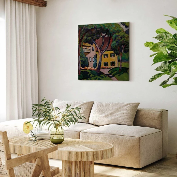 Obraz - August Macke – Staudacherhaus in Tegernsee