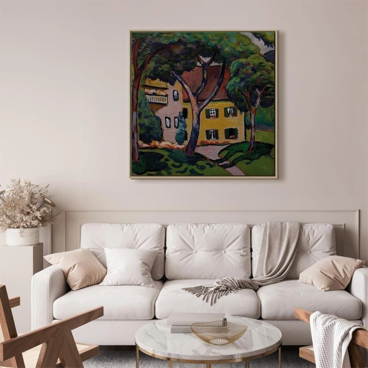 Obraz - August Macke – Staudacherhaus in Tegernsee