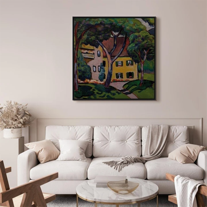 Obraz - August Macke – Staudacherhaus in Tegernsee