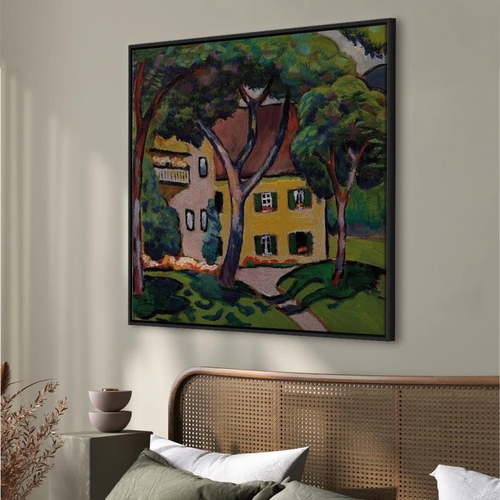 Obraz - August Macke – Staudacherhaus in Tegernsee
