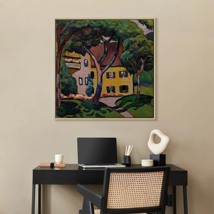 Obraz - August Macke – Staudacherhaus in Tegernsee
