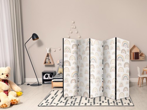 Parawan - Wiosna - pastelowe tęcze w deszczowy dzień z serduszkami