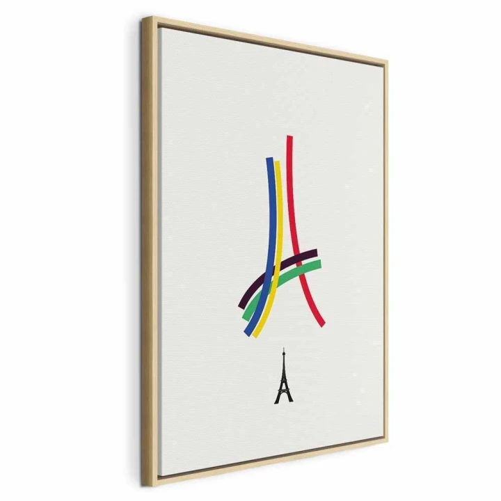 Obraz - Wieża Eiffla - grafika kolorowa - abstrakcja
