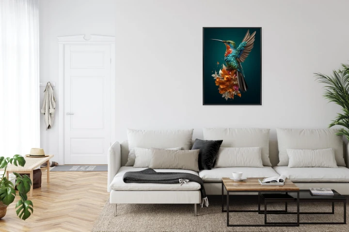 Plakat Koliber Z Rozłożonymi Skrzydłami