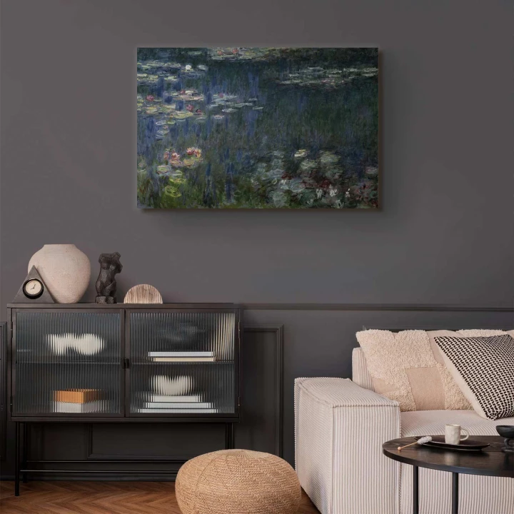 Obraz - Claude Monet – Nenufary (lilie wodne): zielone refleksy