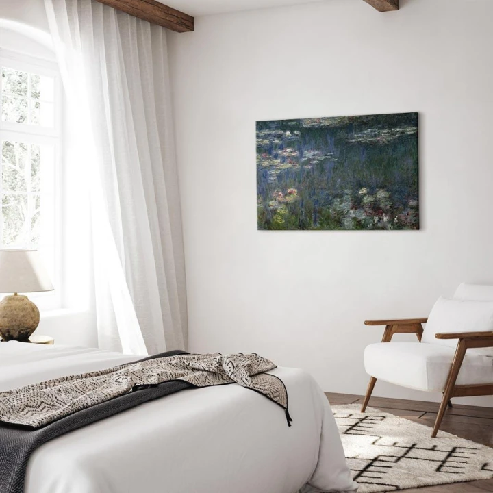 Obraz - Claude Monet – Nenufary (lilie wodne): zielone refleksy