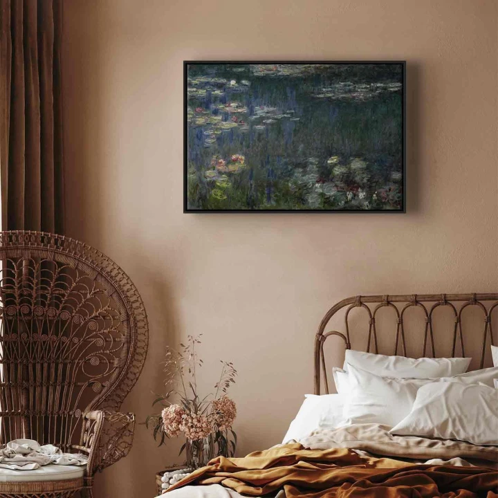 Obraz - Claude Monet – Nenufary (lilie wodne): zielone refleksy
