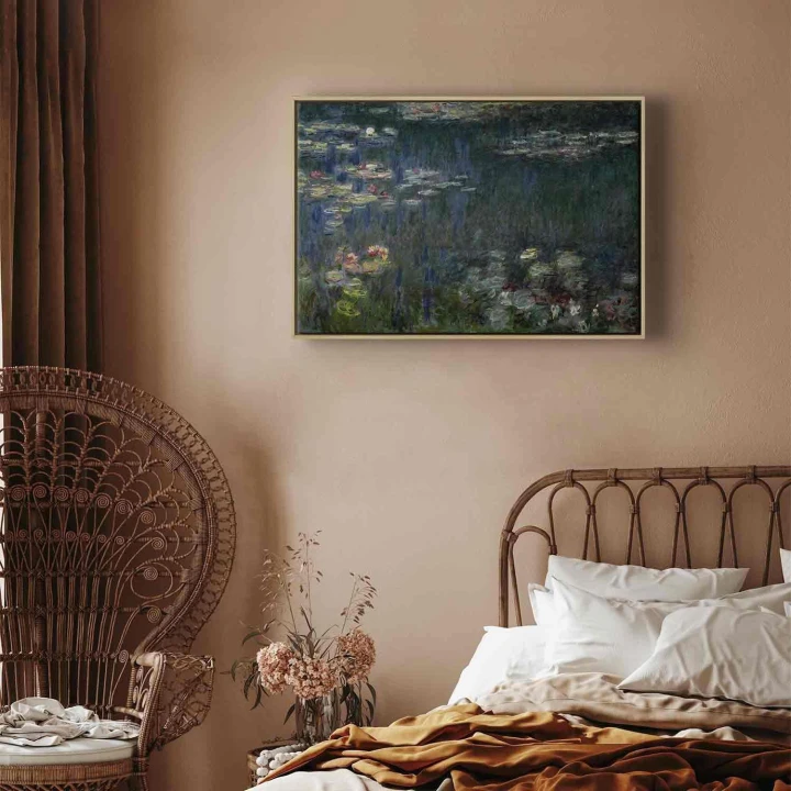 Obraz - Claude Monet – Nenufary (lilie wodne): zielone refleksy