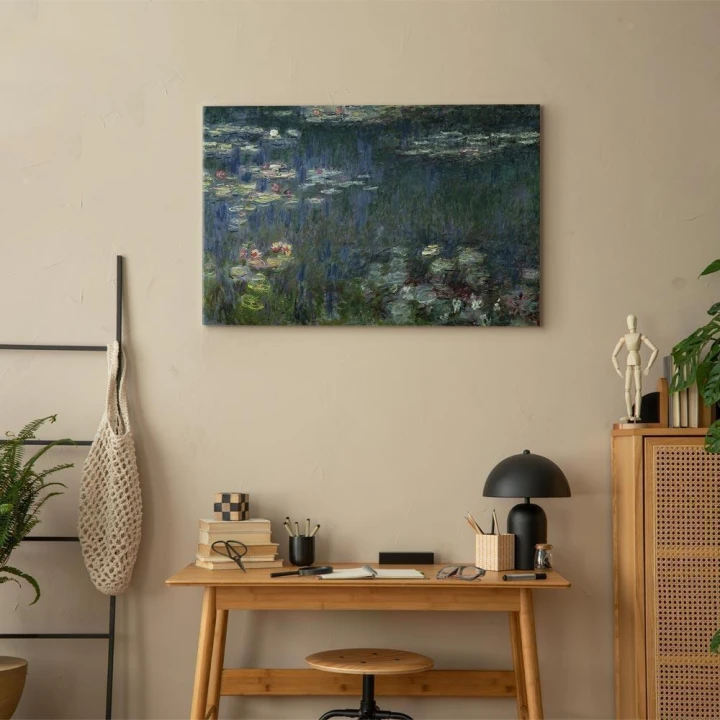 Obraz - Claude Monet – Nenufary (lilie wodne): zielone refleksy