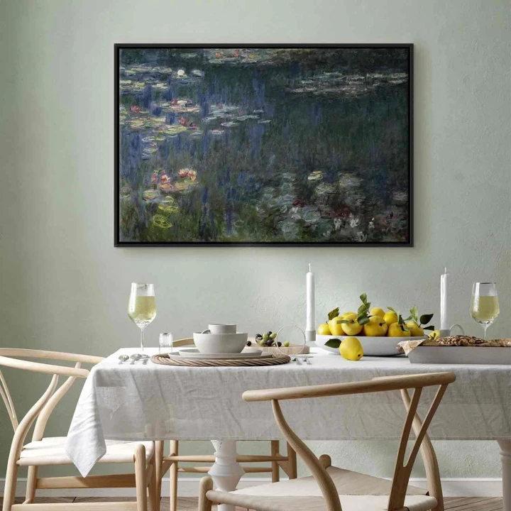 Obraz - Claude Monet – Nenufary (lilie wodne): zielone refleksy