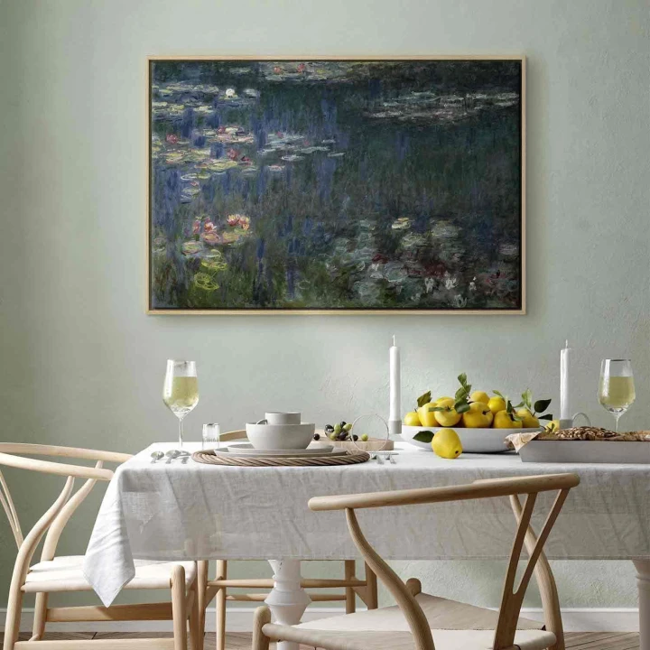 Obraz - Claude Monet – Nenufary (lilie wodne): zielone refleksy