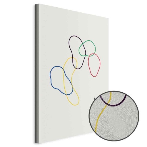 Obraz - Kolorowe koła- grafika cyfrowa - minimalizm