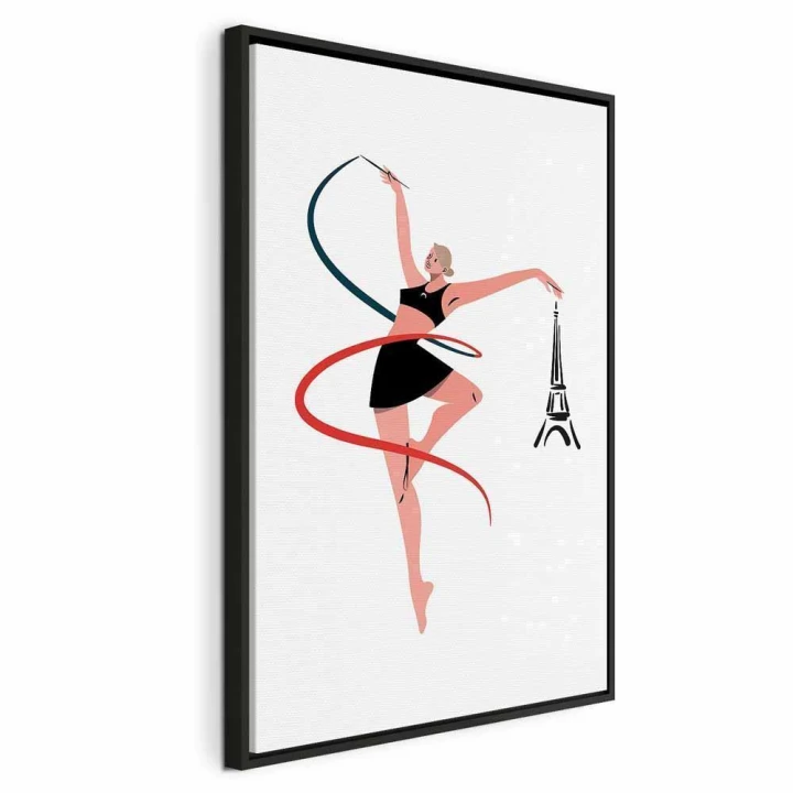 Obraz - Gimnastyka artystyczna - ilustracja kobiety z szarfą