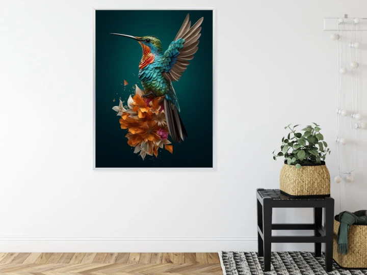 Plakat Koliber Z Rozłożonymi Skrzydłami