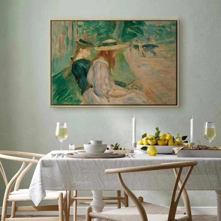 Obraz - Berthe Morisot – Na ławce w Lasku Bulońskim