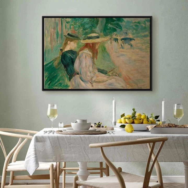 Obraz - Berthe Morisot – Na ławce w Lasku Bulońskim