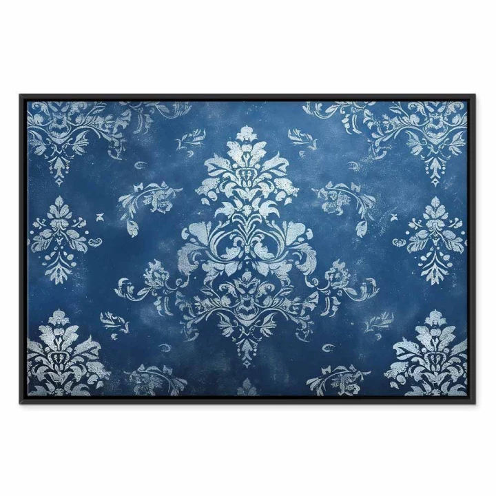 Obraz - Ornament retro dekoracyjny motyw w przetartych błękitach
