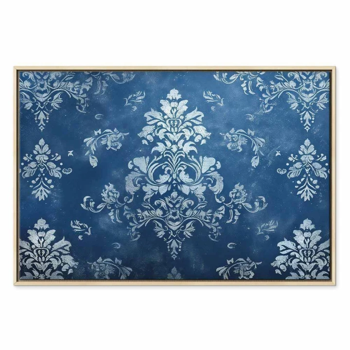 Obraz - Ornament retro dekoracyjny motyw w przetartych błękitach