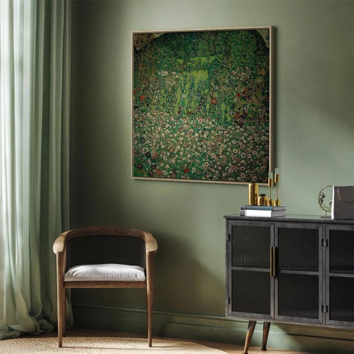 Obraz - Gustav Klimt – Gartenlandschaft mit Bergkuppe