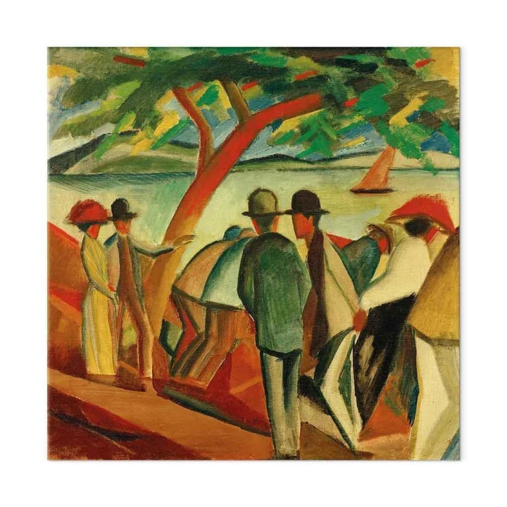 Obraz - August Macke – Spacerowicze nad jeziorem