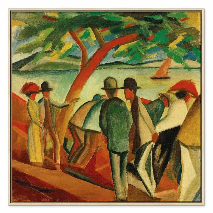 Obraz - August Macke – Spacerowicze nad jeziorem