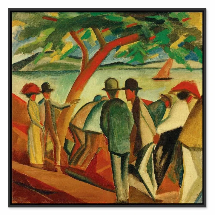 Obraz - August Macke – Spacerowicze nad jeziorem