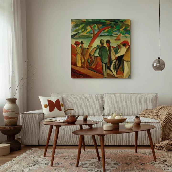 Obraz - August Macke – Spacerowicze nad jeziorem