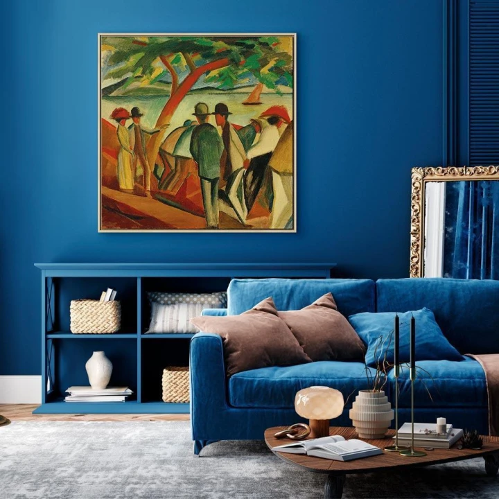 Obraz - August Macke – Spacerowicze nad jeziorem