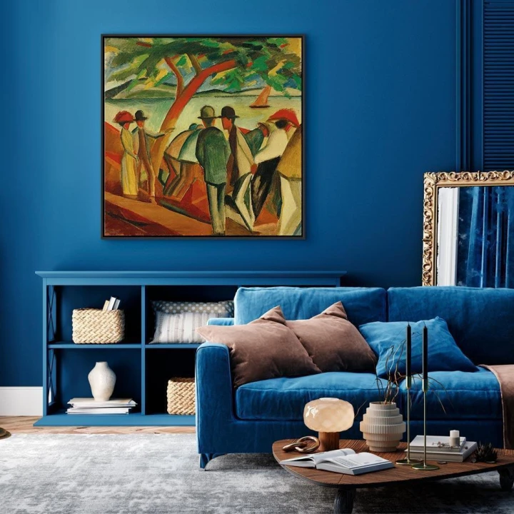 Obraz - August Macke – Spacerowicze nad jeziorem